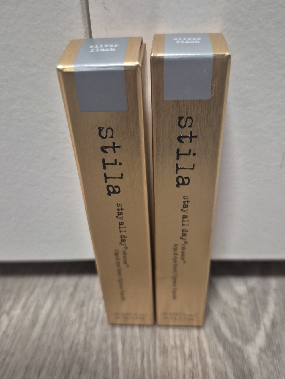 Lot Of 2 Stila Stay All Day Inkwear Liquid Eye Liner. Color; Silver Flash. 1.7ml